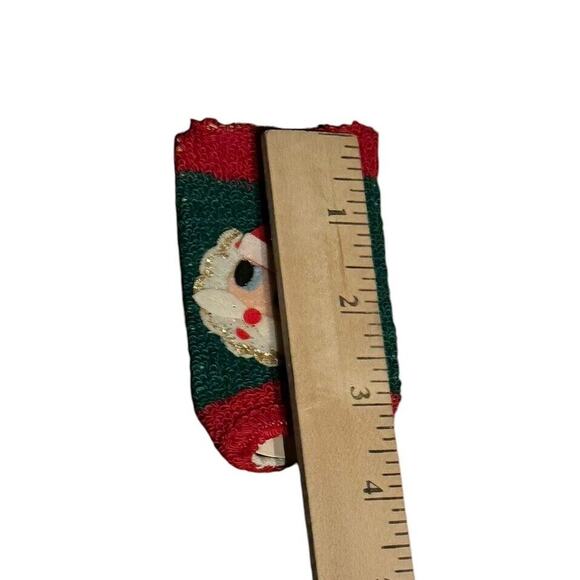 Christmas Holiday Glass Covers (6) Dan-Dee Santa Coasters VTG 1968 Festive Bar - Picture 3 of 6